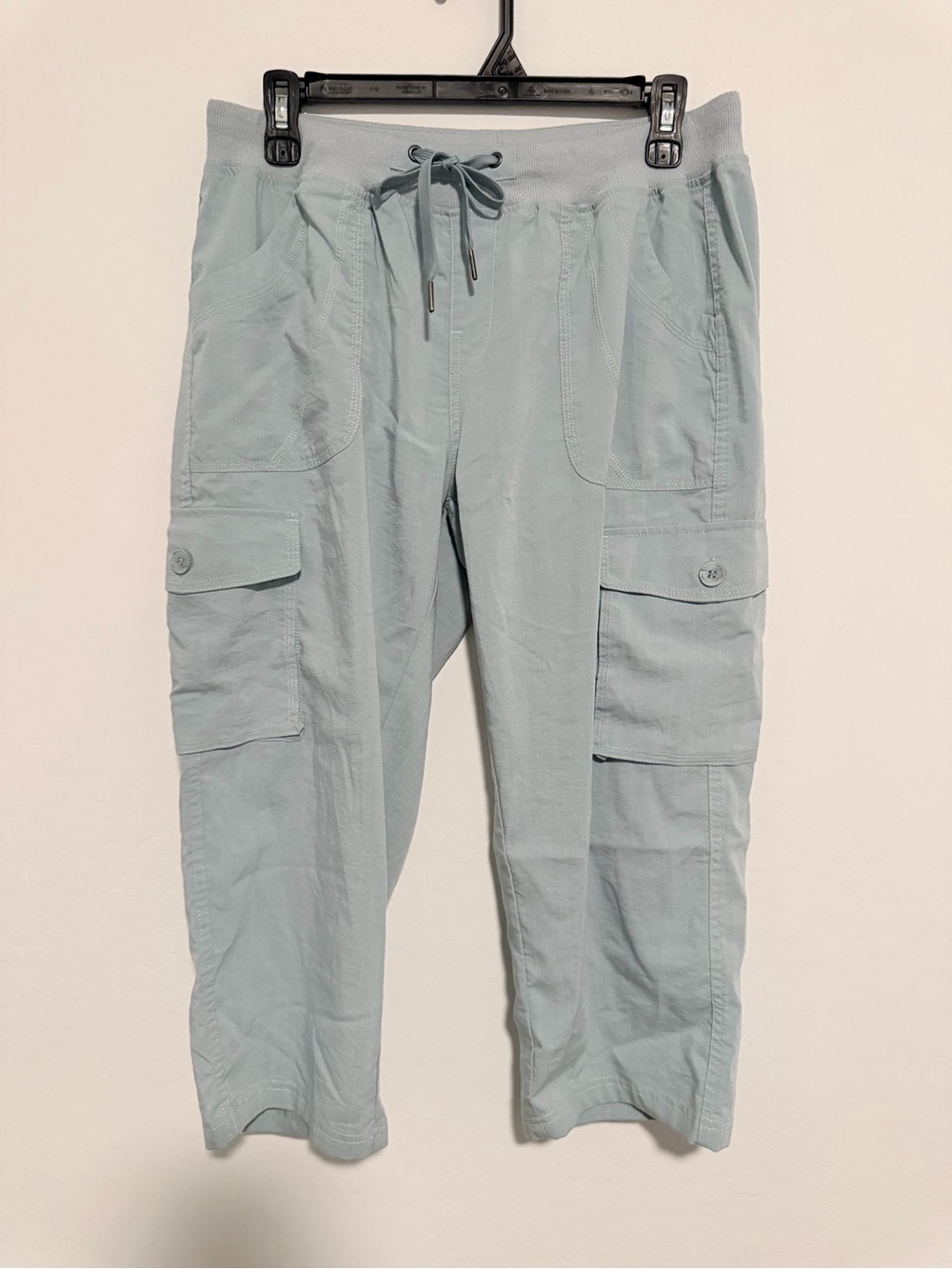 Women's Sage Cargo Capris with Drawstring Waist